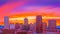 Denver Sunrise Painting, Made with Generative AI