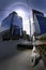 Denver Union Station Cable Suspension Bridge Tower Reflection