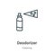 Deodorizer outline vector icon. Thin line black deodorizer icon, flat vector simple element illustration from editable cleaning