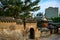 Deoksugung Palace small gate in the surrounding wall, Seoul, South Korea