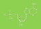 Deoxyadenosine monophosphate dAMP nucleotide molecule. DNA building block. Skeletal formula.