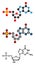 Deoxyguanosine monophosphate (dGMP) nucleotide molecule. DNA building block
