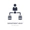 department head icon on white background. Simple element illustration from Business and analytics concept