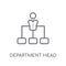 Department Head linear icon. Modern outline Department Head logo