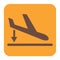 Departure landing plane icon simple