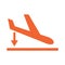 Departure landing plane icon simple