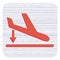 Departure landing plane icon simple