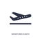 departures flights icon on white background. Simple element illustration from airport terminal concept