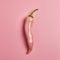 Dependable Pepper On Pink Background: Minimal Retouching Chicano-inspired Photography