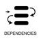 dependencies icon. Element of Software development signs with name for mobile concept and web apps. Detailed dependencies icon can