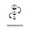 Dependencies icon. Simple element from business intelligence collection. Filled Dependencies icon for templates, infographics and