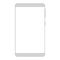 Depersonalized Frameless Smartphone outline. Pixel perfect. Grey.