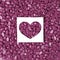 Depilatory Pearl Hard Wax Beans purple color and heart, concept of skincare bodycare, beauty industry, spa salon, hait remove