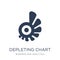 Depleting chart icon. Trendy flat vector Depleting chart icon on