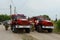 Deployment of fire trucks on the basis of the `Ural`
