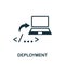 Deployment icon. Monochrome simple Business Intelligence icon for templates, web design and infographics