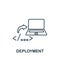 Deployment icon. Monochrome simple Business Intelligence icon for templates, web design and infographics