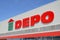 Depo construction store logo on a building