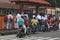 DEPOK, INDONESIA - January 13th, 2022: Students were waiting in front of the school until the school gates were opened