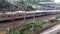 Depok, West Java, Indonesia, July 30, 2022. An electric train heading for Jakarta-Bogor, which carries hundreds of passengers