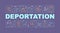 Deportation violet word concepts banner