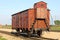 Deportation wagon at Auschwitz Birkenau