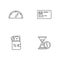 Deposit money linear icons set