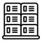 Deposit room box icon, outline style