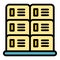 Deposit room box icon vector flat