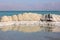 Deposits of mineral salts, Dead Sea, Israel