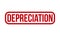 Depreciation Rubber Stamp. Red Depreciation Rubber Grunge Stamp Seal Vector Illustration