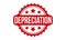 Depreciation Rubber Stamp. Red Depreciation Rubber Grunge Stamp Seal Vector Illustration