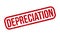 Depreciation Rubber Stamp. Red Depreciation Rubber Grunge Stamp Seal Vector Illustration