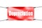 Depreciation word with red banner