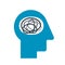 Depressed mind simple icon. Clipart image