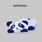 Depression. Mental Health Problem. Lying depressed panda feeling