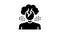 depression psychological problems glyph icon animation