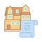 Deprivation of property rights icon. Simple line, outline vector elements of color real estate market icons for ui and ux, website