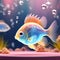 Depth of Affection: 3D AI-Rendered Fish in a Touching Composition