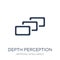 Depth perception icon. Trendy flat vector Depth perception icon