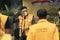 Deputy Secretary General for Winning Elections for the Java Region I Golkar Party DPP Andika Hazrumy wearing a Golkar party jacket