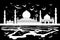 Dera Ghazi Khan, Punjab, Pakistan. Black & White City Logo. Generative AI.
