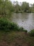 Derbyshire countryside pond view