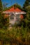 Derelict Brick Building with Vintage Wood Doors - Abandoned Indiana Army Ammunition Plant - Charlestown, Indiana