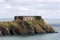 Derelict castle on an island in Pembrokeshire