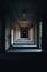 Derelict & Dark Hallway with Open Doors - Abandoned Central Islip State Hospital - New York