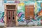 Derelict Door and Window and Beautiful Street Art on Pythonos St