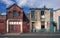 Derelict houses and abandoned commercial property on street