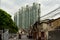 Derelict Houses and Modern Skyscrapers, Shanghai, China