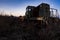 Derelict Locomotive at Sunset - Abandoned Railroad Trains